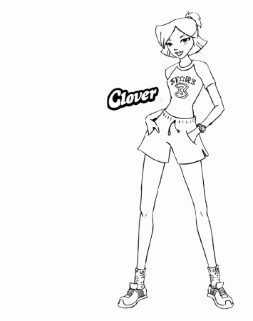 totally spies clover Colouring Pages