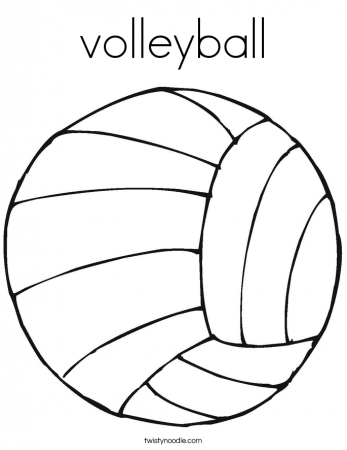 Volleyball Coloring Page : Printable Coloring Book Sheet Online 