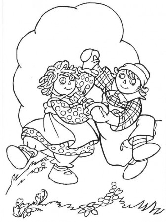 Miscellaneous Raggedy Ann and Andy Coloring Pages: Janet's Country 