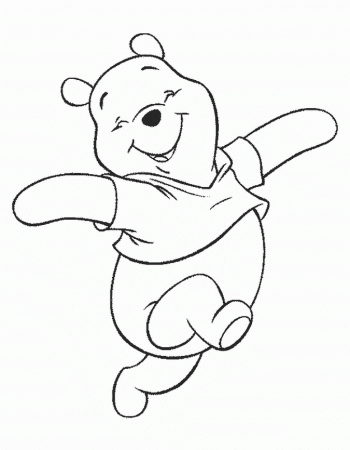 Pooh bear coloring in pages