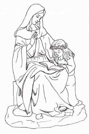 St. Anne coloring page | More Than A Mom