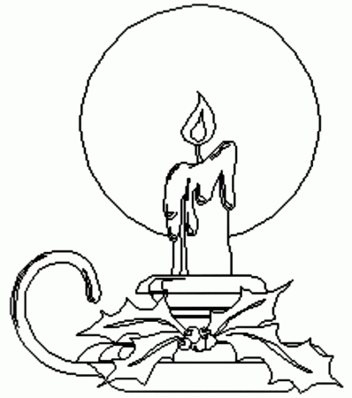 Christmas candle Coloring Pages - Coloringpages1001.com