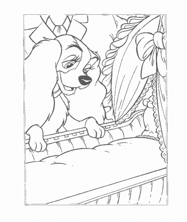 Lady and the tramp Coloring Pages