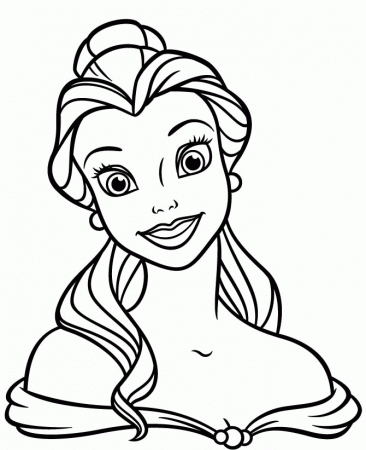 Face Of Princess Belle Coloring Pages - Princess Coloring Pages 