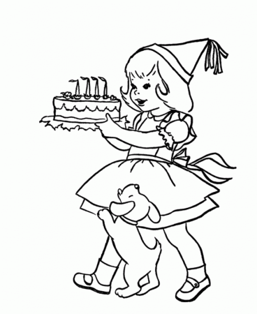 birthday coloring pages cake party activity