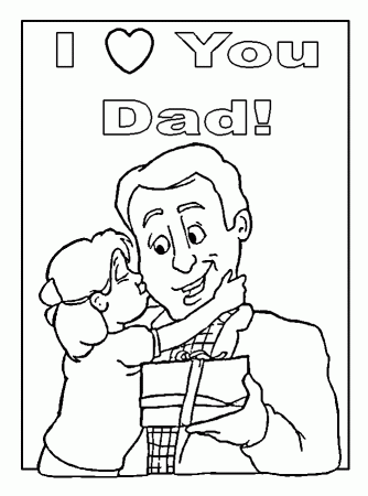 Drawing Coloring card for Dad ~ Child Coloring