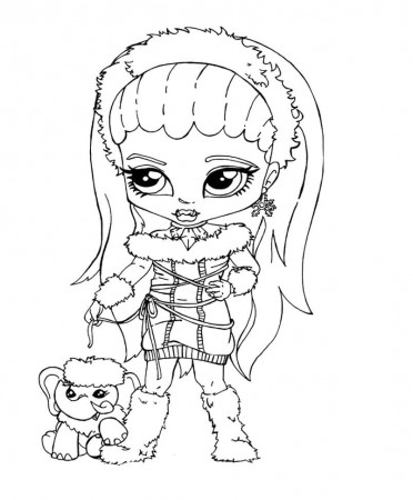 Monster High Bominable Abbey Playing Pets Coloring Pages - Monster 