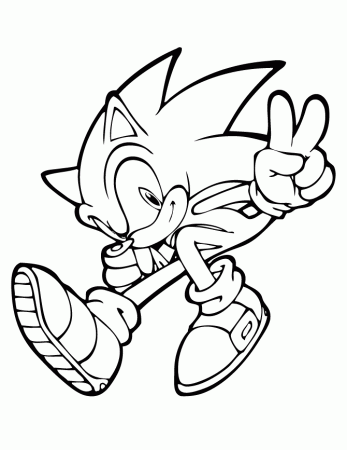 Sonic The Hedgehog – Tails Pointing Coloring Page | Free Printable 