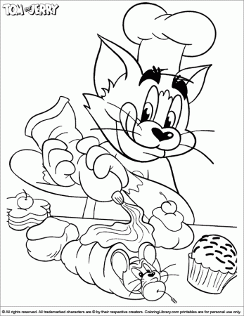 Tom and Jerry coloring picture