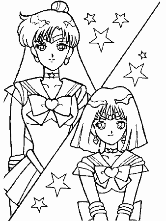 anime girls for coloring page | coloring pages