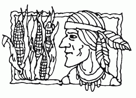 Native American Man Coloring Sheet