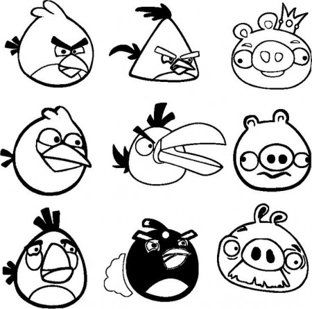 Angry Birds Coloring Pages - going to use these in Angry VERBS 