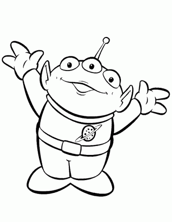 Toy story alien Colouring Pages
