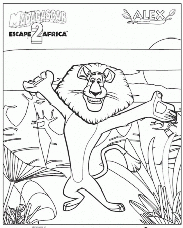 Madagascar 2 Escape 2 Africa Coloring Pages 5 | Free Printable 