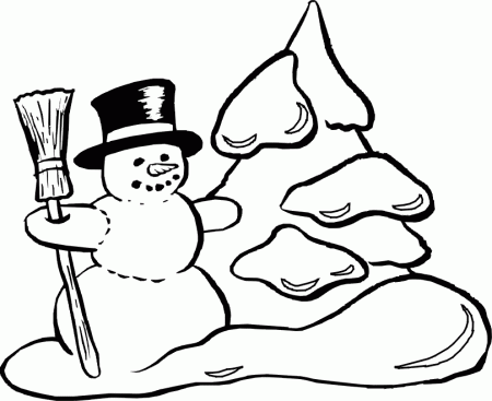 Free Printable Coloring Pages Snowman
