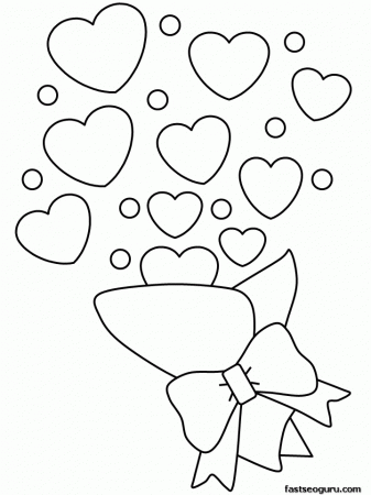 printable valentines day bouquet coloring pages