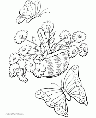 Free Butterfly Coloring Page 006