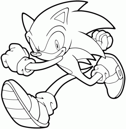 classic sonic runing Colouring Pages