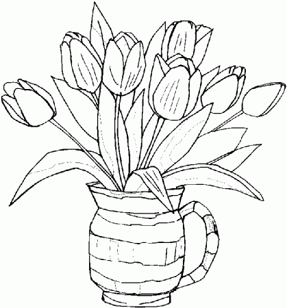 Spring flowers coloring pages for kids | coloring pages