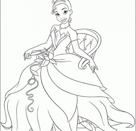 Princess Tiana Coloring Pages - HD Printable Coloring Pages