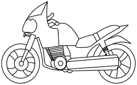 Colouring Pages Transportation Motorcycle Free For Toddler #