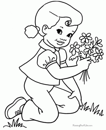 Coloring pages of flowers to print 012