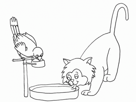 Printable Cats Pets Animals Coloring Page | Coloring Pages 4 Free