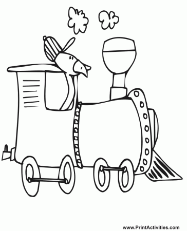 Train engineers Colouring Pages