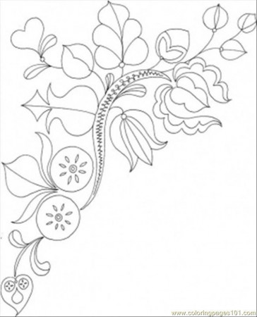 printable coloring page blooms and flowers other pattern 