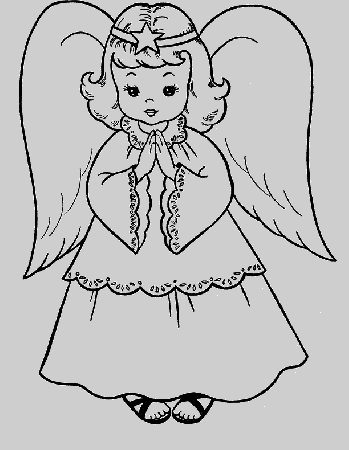 Pictures Star Christmas Angel Coloring Pages - Christmas Coloring 