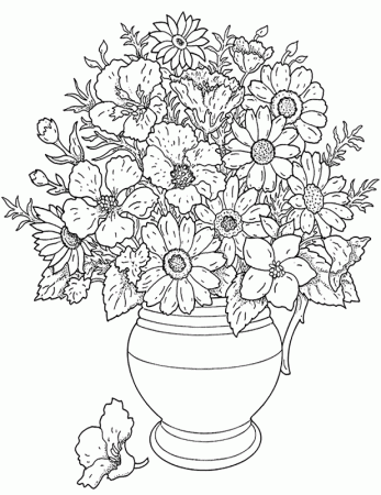Tropical Flower Coloring Pages To Print