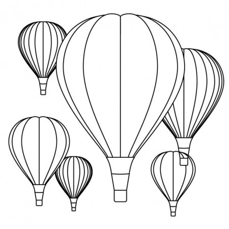 Hot Air Balloons Coloring Page | KidS bday party ideas