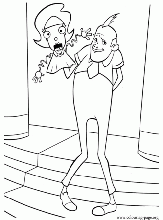 Meet the Robinsons - Fritz and Petunia Robinson coloring page
