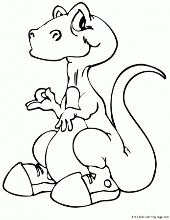 Print out animal dinosaur baby coloring page for childrens - Free 