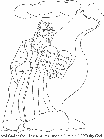 Moses W Bible Coloring Pages & Coloring Book