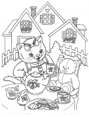ANIMALS WITH PATTENS Colouring Pages