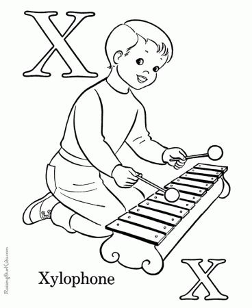 ABC coloring book - Letter X