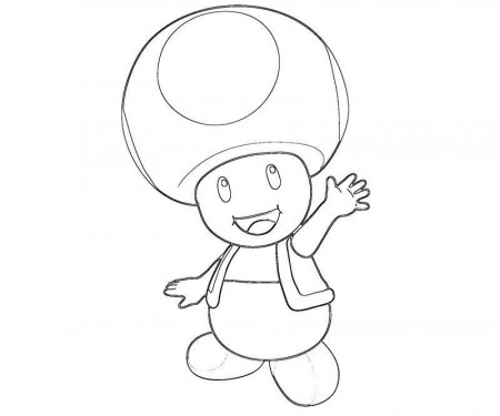 5 Toad Coloring Page