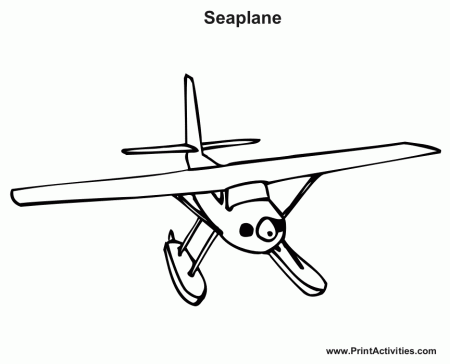 Airplane Coloring Page | Seaplane