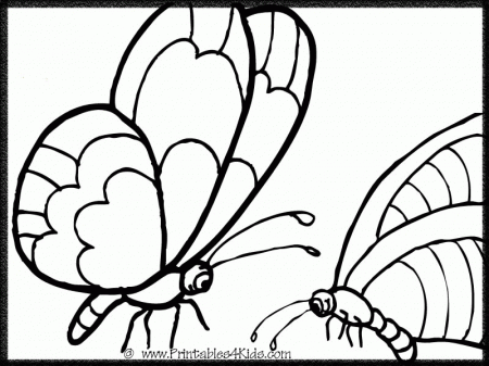 Butterfly Coloring Page 5 : Printables for Kids – free word search 