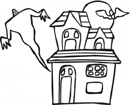Haunted House Coloring Pages - HD Printable Coloring Pages