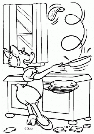 Disney Daisy Is Cooking Coloring Pages - Disney Coloring Pages 
