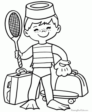 Sports coloring page to print 003