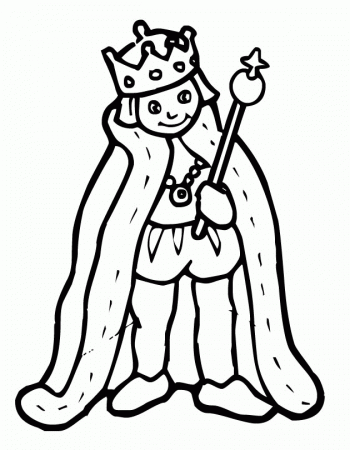 Printable King coloring page from FreshColoring.