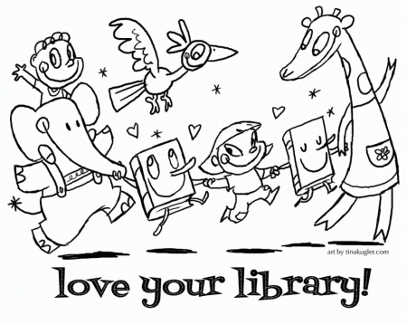 National Library Week Coloring Pages Pictures Thingkid 201028 