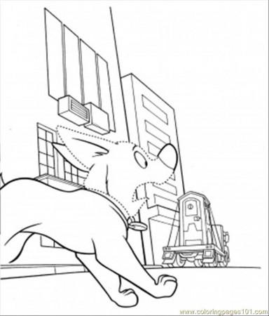 Coloring Pages Bolt Is Escaping (Cartoons > Others) - free 