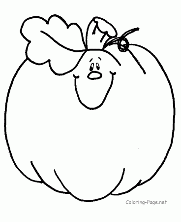 Thanksgiving Coloring Page - Pumpkin 1