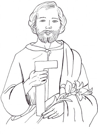 St. Joseph the Worker | Catholic Coloring Pages