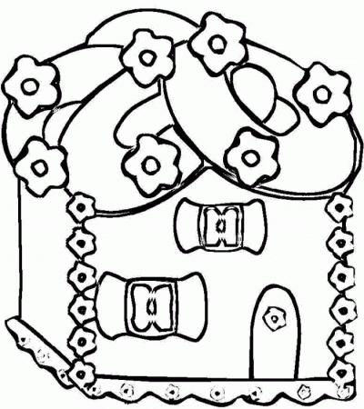 Christmas Gingerbread House Coloring Page : KidsyColoring | Free 