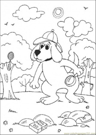 Coloring Pages The Detective (Cartoons > Clifford) - free 